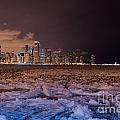 Frozen Elegance - Ice Rings Along Lake Michigan Shoreline